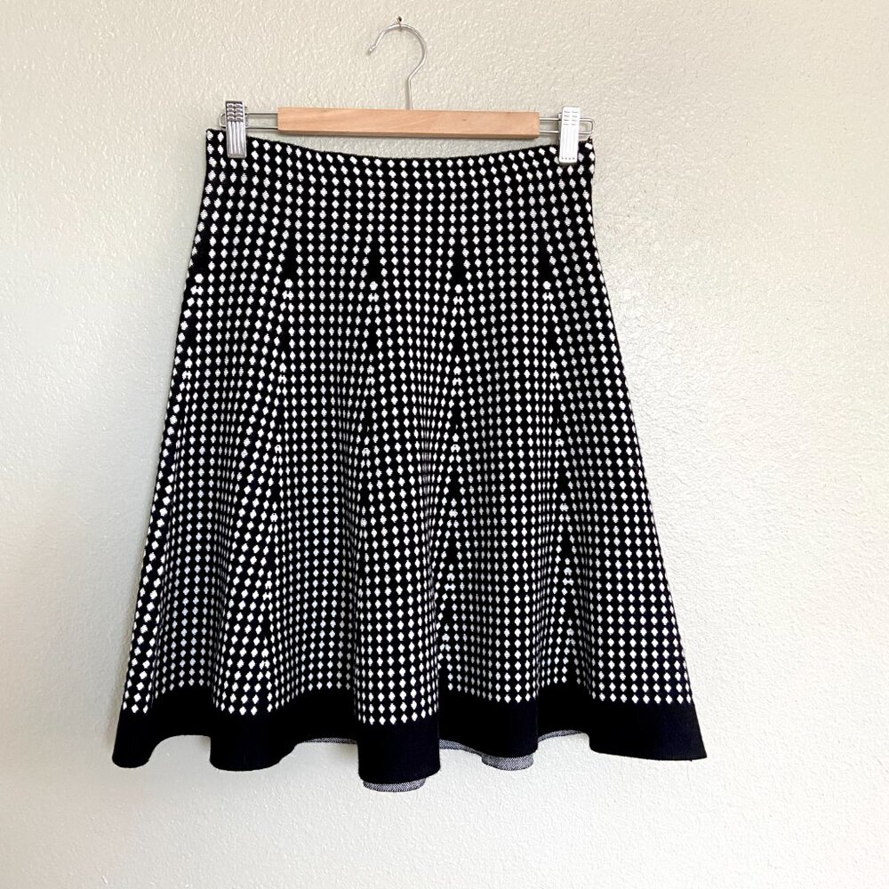 🦋 3 for $15 Retro Polka Dot Knit Pleated Skater A-Line Sweater Skirt - M